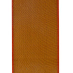 Load image into Gallery viewer, Back view of 4 inch Corduroy Deluxe Mesh Backed Wired Edge Ribbon in Burnt Sienna showing the mesh backing and wired edge construction.
