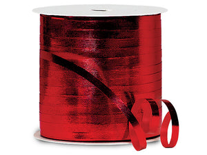 Curling Ribbon --- 3/16 in x 250 yards --- Metallic Textured - Red Color