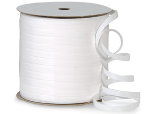 Curling Ribbon --- 3/16 in x 250 yards --- High Gloss - White Color