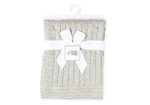 Load image into Gallery viewer, Cable Knit Baby Blanket -- 30 x 40 in - Grey Color
