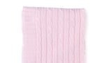 Load image into Gallery viewer, Cable Knit Baby Blanket -- 30 x 40 in - Pink Color
