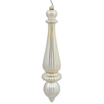 Load image into Gallery viewer, 14&quot; -- Champagne Shiny -- Finial Drop Ornament (Pack of 2) by Vickerman®
