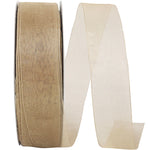 Load image into Gallery viewer, Chiffon Mono Sheer Ribbon -- Champagne Color --- Various Sizes
