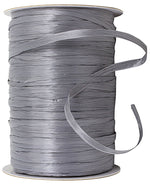 Load image into Gallery viewer, Premium - Matte Finish Raffia Ribbon --- 1/4in x 100 yards ---  Charcoal Color

