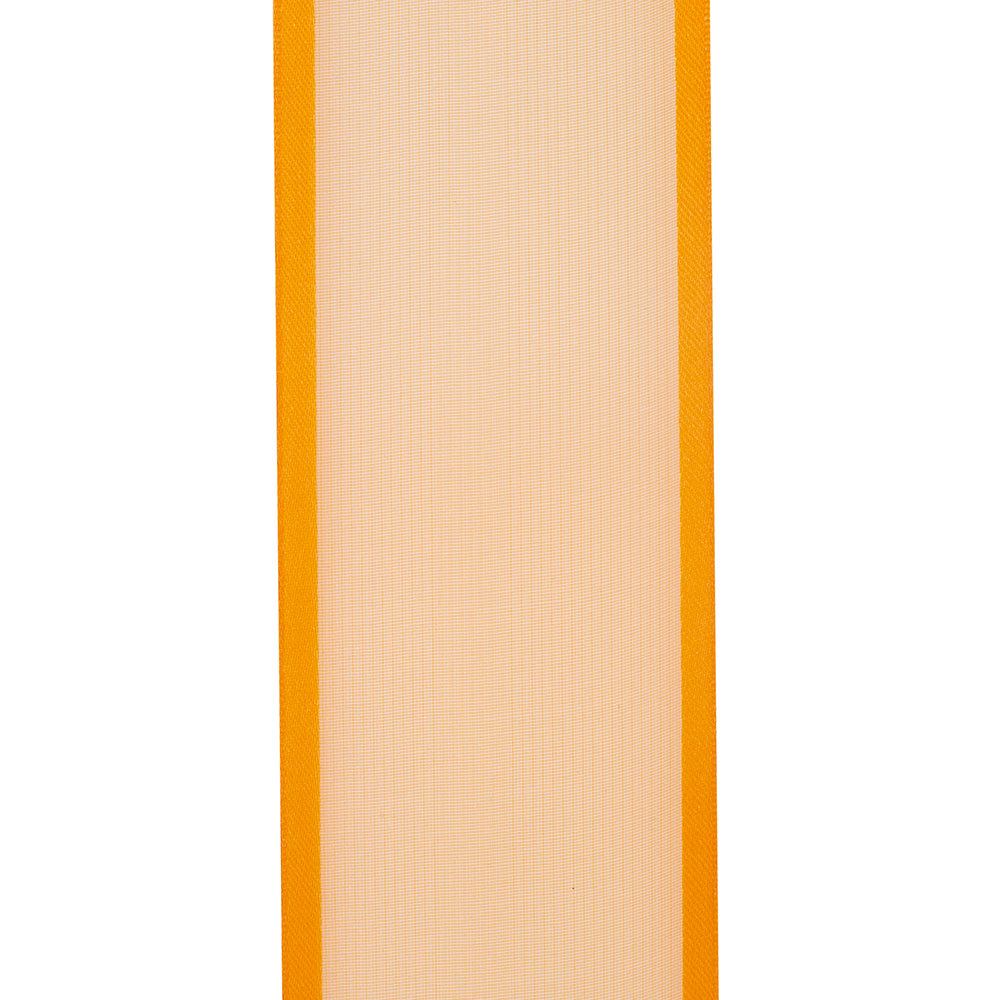 50 yards --- 2 ½ inch -- Charlize Sheer Satin Wired Edge Ribbon (Torrid Orange Color)