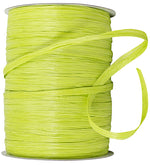 Load image into Gallery viewer, Premium - Matte Finish Raffia Ribbon --- 1/4in x 100 yards --- Chartreuse Color
