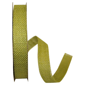 ⅞ inch x 20 yards --- Burlap Ribbon --- Chartreuse Color