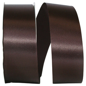 Florist Basics -- Acetate / Satin Supreme Cooler Ribbon -- Chocolate Brown Color --- Various Sizes
