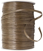 Load image into Gallery viewer, Premium - Matte Finish Raffia Ribbon --- 1/4in x 100 yards ---  Chocolate Brown Color

