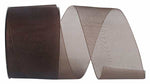 Load image into Gallery viewer, Chiffon Mono Sheer Ribbon -- Chocolate Brown Color --- Various Sizes
