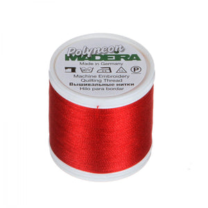 Christmas Red Color -- Ref. # 1839 -- Polyneon Machine Embroidery Thread -- (#40 / #60 Weights) -- Various Sizes by MADEIRA®