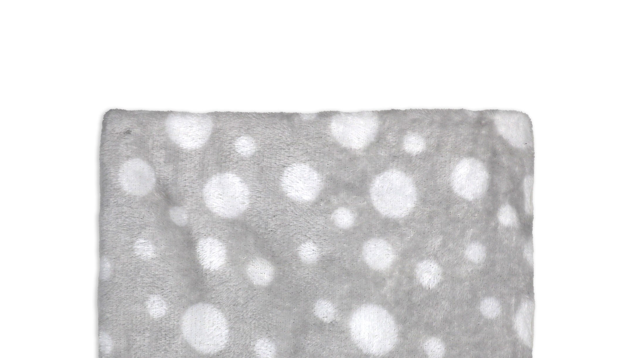 Dotted Flannel Fleece Baby Blanket, 30 x 36 in, Dark Grey & White Color