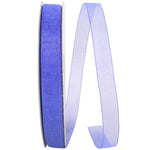 Load image into Gallery viewer, Chiffon Mono Sheer Ribbon -- Delphinium Color --- Various Sizes
