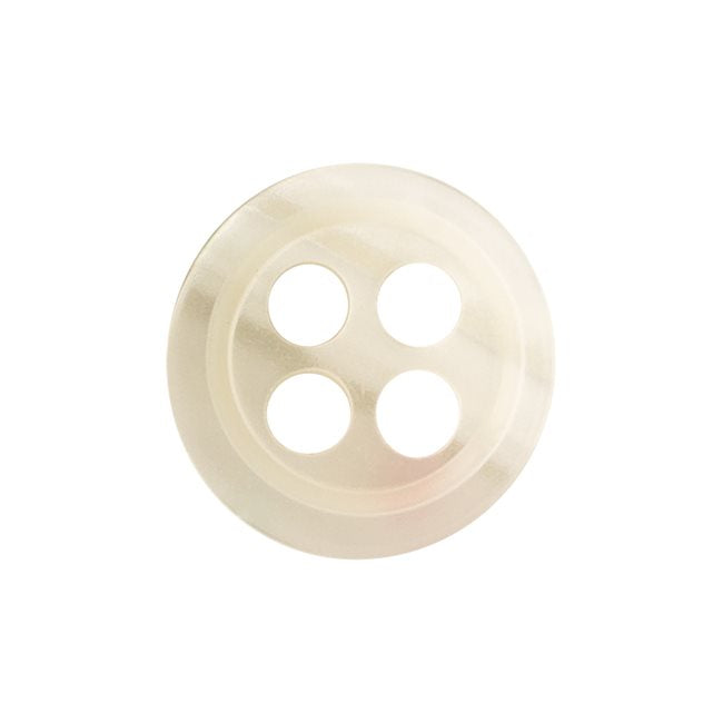 Designer Flat Edge Shirt Buttons, Off White Color, Various Sizes