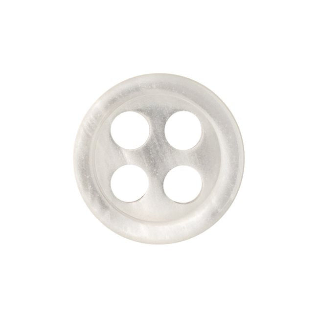 Designer Narrow Flat Edge Shirt Buttons --- Clear Color -- Various Siz ...