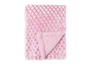 Diamond Plush Baby Blanket --- 30 x 40 in --- Pink Color