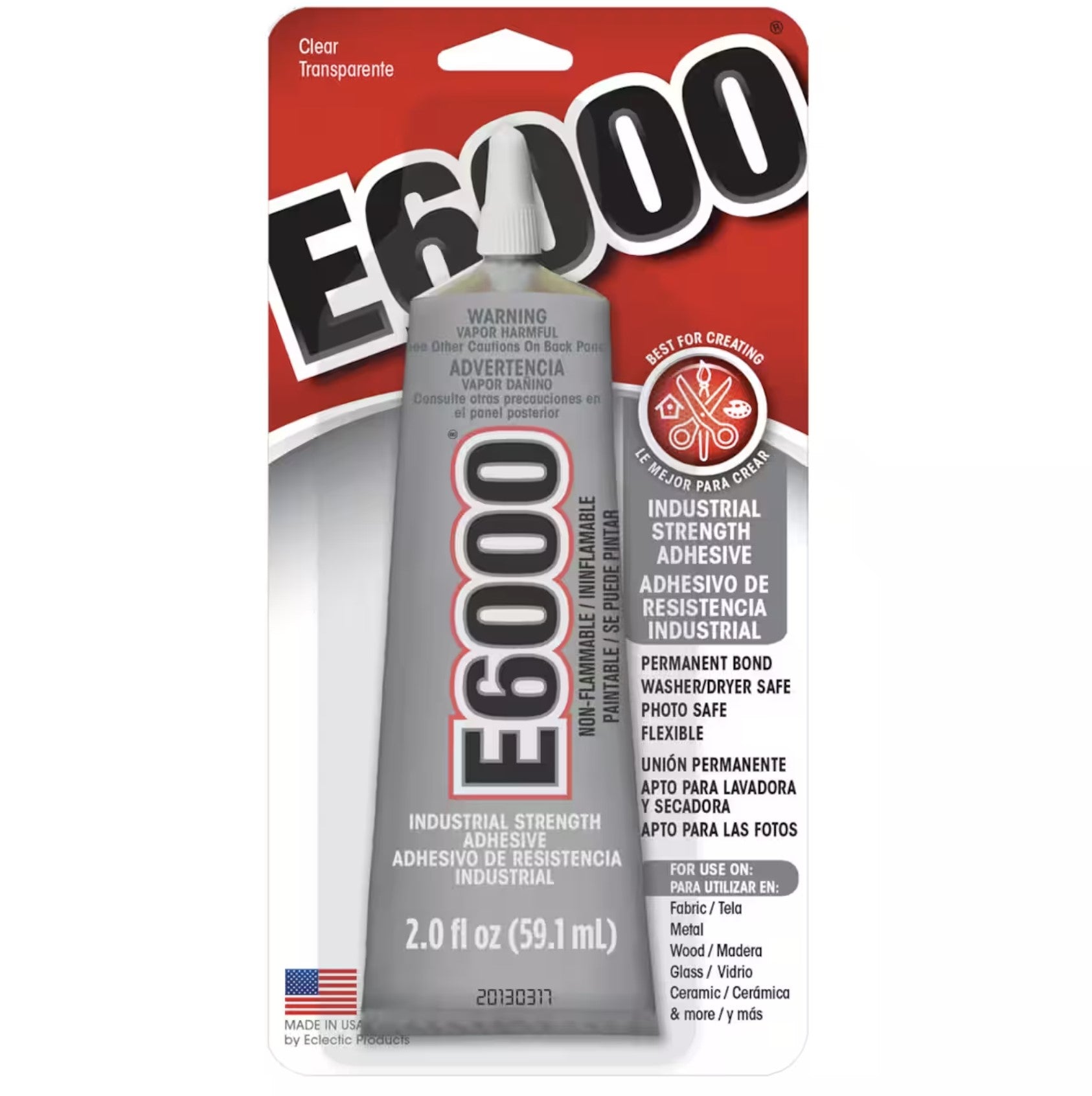 E6000® -  Industrial Strength Crafts Adhesive (2.0 fl oz) -- Clear