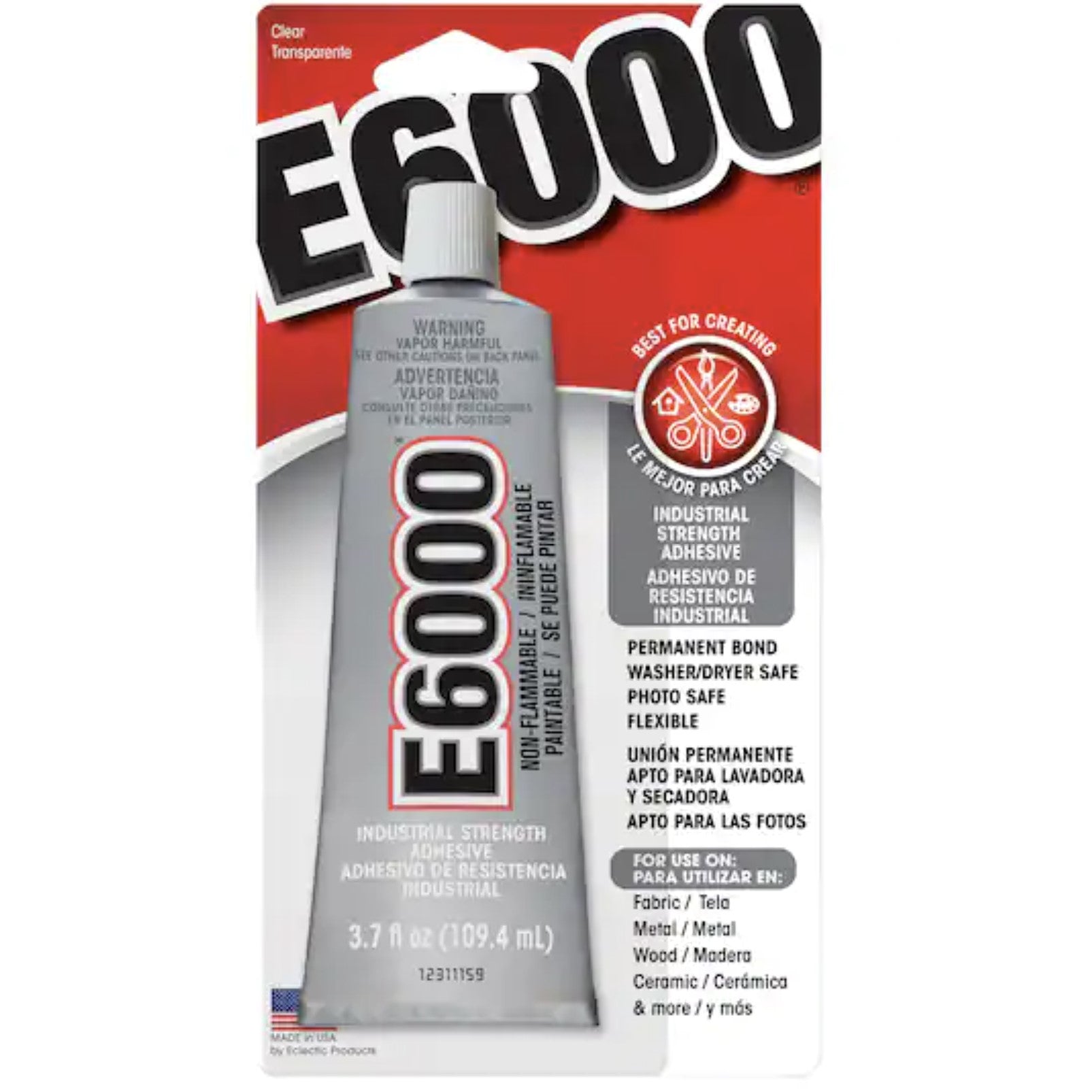 E6000® -  Industrial Strength Crafts Adhesive (3.7 fl oz) -- Clear