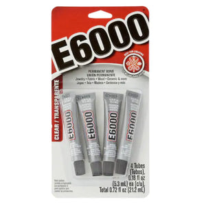 E6000® -  Industrial Strength Crafts Adhesive Multipack - (4 tubes) -- Clear