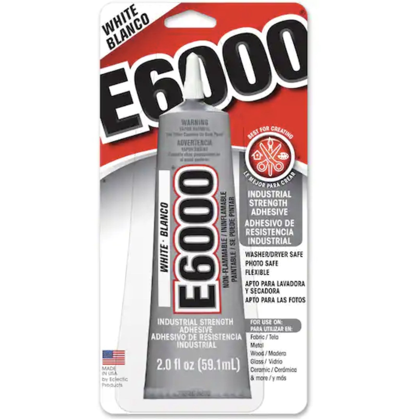 E6000® -  Industrial Strength Crafts Adhesive (2.0 fl oz) -- White