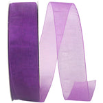Load image into Gallery viewer, Chiffon Mono Sheer Ribbon -- Eggplant Color --- Various Sizes
