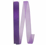 Load image into Gallery viewer, Chiffon Mono Sheer Ribbon -- Eggplant Color --- Various Sizes

