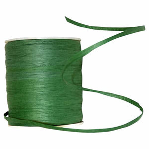 Paper Raffia Ribbon --- 1/4in x 100 yards --- Emerald Color