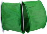 Load image into Gallery viewer, Florist Basics Dupioni Supreme Wired Edge Ribbon in Emerald, 2½ inch wide by 10 yards, featuring a luxurious faux dupioni weave and sturdy wired edges perfect for wreaths, bows, and seasonal décor.
