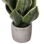 Load image into Gallery viewer, 18" -- Light Green Snake Plant in Gray Speckled Cement Pot -- Artificial Flower
