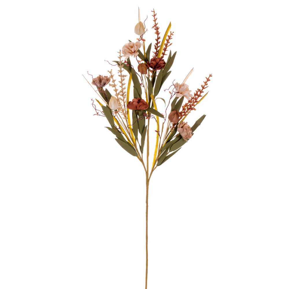 31 in --- Brown / Cream Artificial Carnation Lantern Spray (2 per bag) by Vickerman®