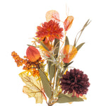 Load image into Gallery viewer, 5 Ft. --- Orange / Burgundy  - Artificial Mixed Mum, Chinese Lantern, and Berry Garland  by Vickerman®
