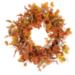 Load image into Gallery viewer, 22 in --- Fall Orange Leaf Wreath by Vickerman®
