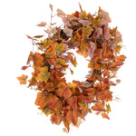 Load image into Gallery viewer, 22 in --- Fall Orange Leaf Wreath by Vickerman®
