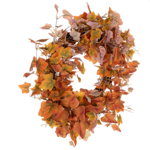 22 in --- Fall Orange Leaf Wreath by Vickerman®