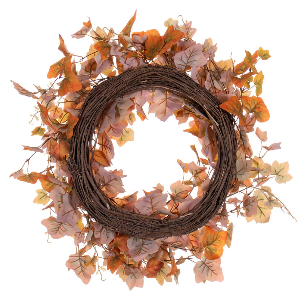 22 in --- Fall Orange Leaf Wreath by Vickerman®