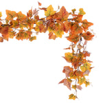 Load image into Gallery viewer, 5 Ft. --- Fall Orange Leaf Garland by Vickerman®
