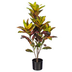 Load image into Gallery viewer, Artificial Croton Potted Tree - Vibrant Tropical Faux Plant -- Various Sizes
