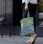 Load image into Gallery viewer, Fine Art Canvas Tote,     &quot;Irises&quot; by Vincent Van Gogh
