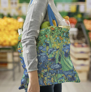 Fine Art Canvas Tote,     "Irises" by Vincent Van Gogh