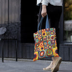Load image into Gallery viewer, Fine Art Canvas Tote,     &quot;Square with Concentric Circles&quot; by Wassily Kandinsky
