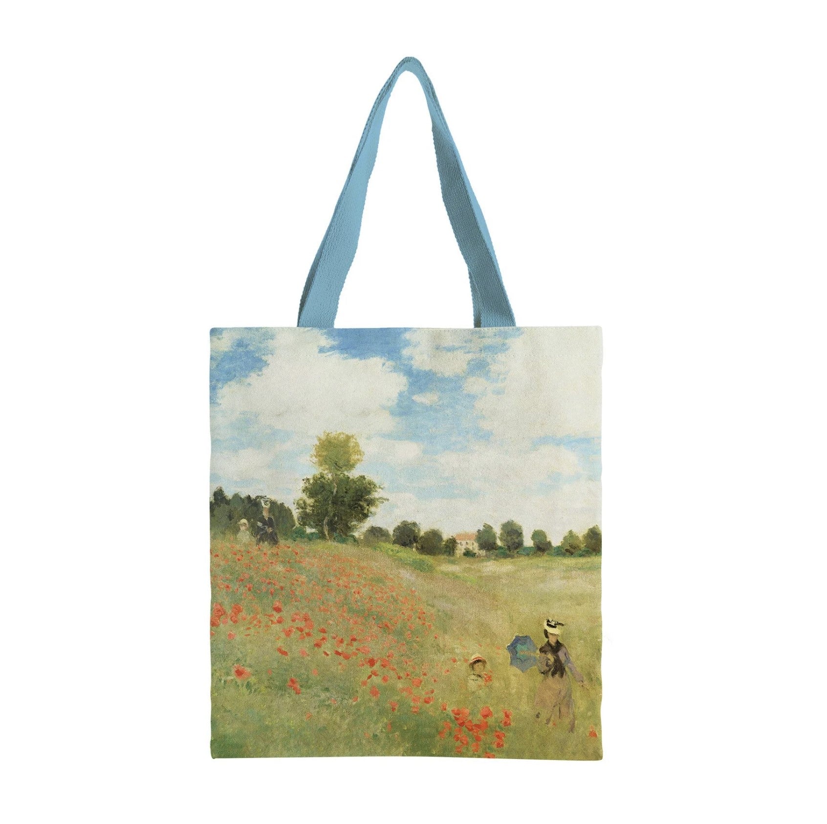 Fine Art Canvas Tote,     "The Poppy Field near Argenteuil" by Claude Monet