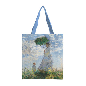 Fine Art Canvas Tote,     "Woman with a Parasol" by Claude Monet