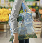 Load image into Gallery viewer, Fine Art Canvas Tote,     &quot;Woman with a Parasol&quot; by Claude Monet
