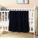 Load image into Gallery viewer, Fleece Infant Blanket, 30 x 40 in, Navy Color
