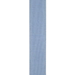 Load image into Gallery viewer, Reverse close-up of the Florist Basics French Blue Dupioni ribbon displaying its durable woven polyester construction and reinforced wired edge.
