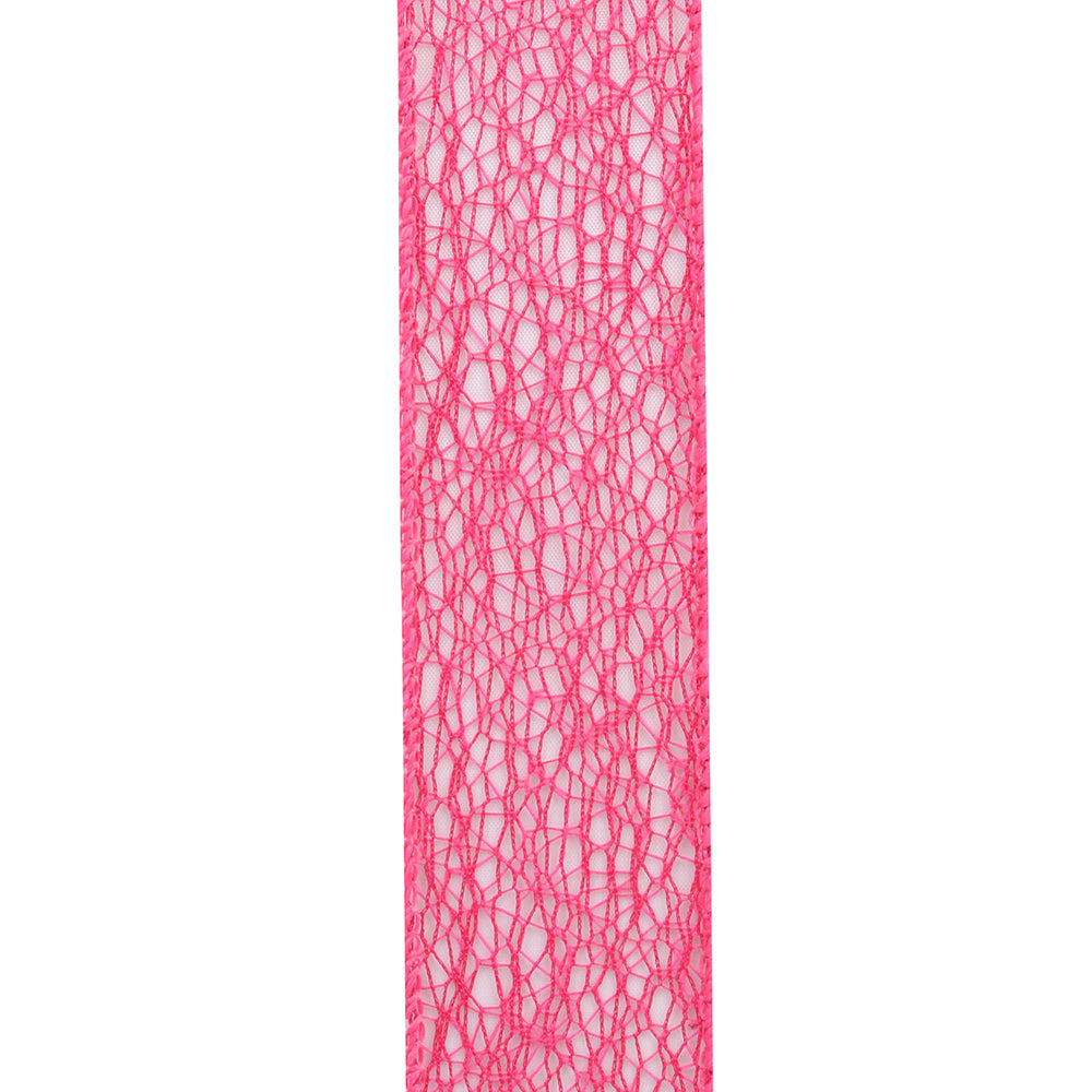 Web Natural Wire Edge Ribbon -- Fuchsia Color -- 1½ inch x 25 yards