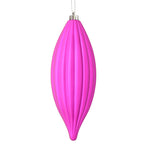 Load image into Gallery viewer, 8" -- Matte &amp; Shiny - Drilled Line Finial Christmas Ornaments — Various Colors -- 4 Pack by Vickerman®
