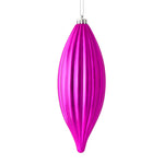 Load image into Gallery viewer, 8" -- Matte &amp; Shiny - Drilled Line Finial Christmas Ornaments — Various Colors -- 4 Pack by Vickerman®
