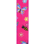 Load image into Gallery viewer, Butterflies &amp; Bees Design - Wire Edge Ribbon -- Fuchsia -- Various Sizes
