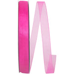 Load image into Gallery viewer, Chiffon Mono Sheer Ribbon -- Fuchsia Color --- Various Sizes
